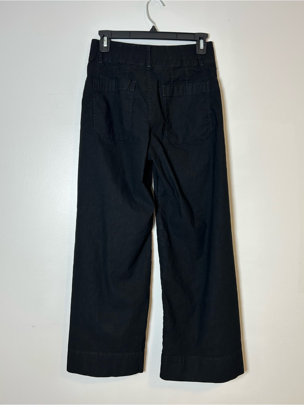 Maeve Anthropologie The Colette magic fabric Wide-Leg pants black size 27 - Picture 8 of 14